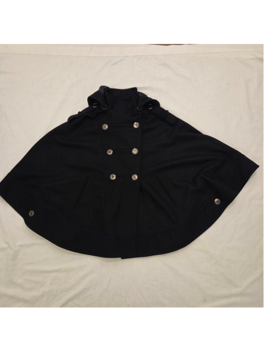 Kenneth Cole wool blend cape coat size small